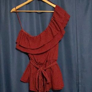 Maeve by Anthropologie Asymmetrical Top XL